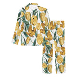 yellow tulips pattern Men's Long Pajama Set