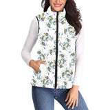 Peacock feather pattern Women's Padded Vest