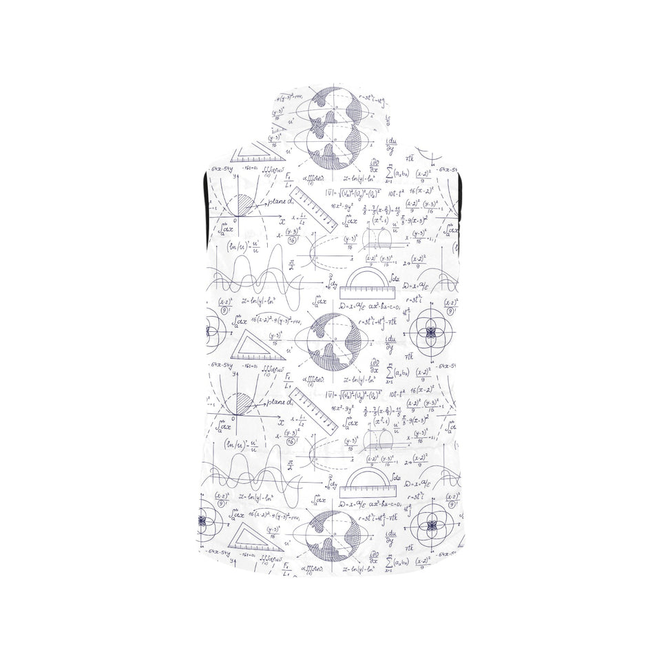 Math Pattern Print Design 03 Women's Padded Vest