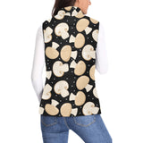 Champignon mushroom pattern Women's Padded Vest