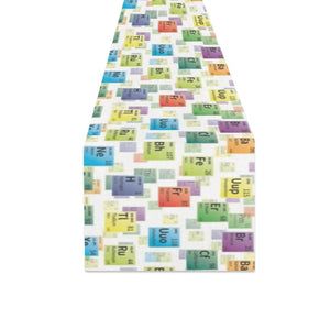 Chemistry Periodic Table Pattern Print Design 05 Table Runner
