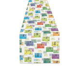 Chemistry Periodic Table Pattern Print Design 05 Table Runner