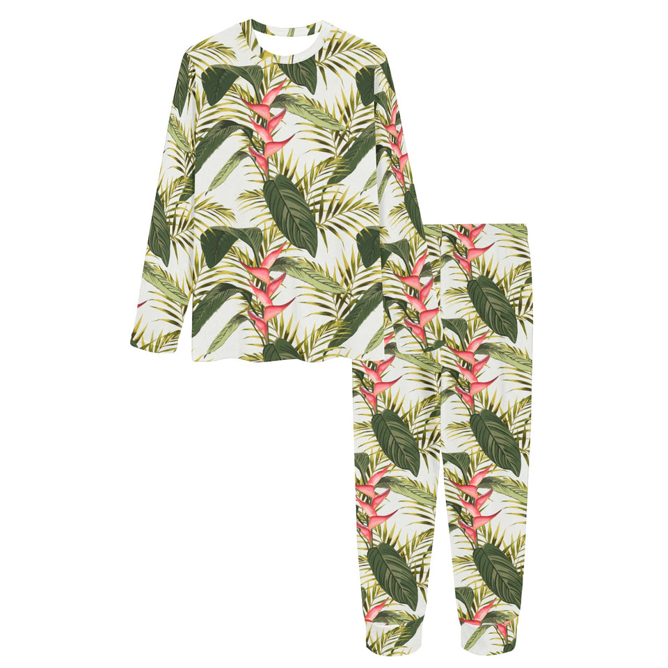 heliconia pattern Women's All Over Print Pajama Set