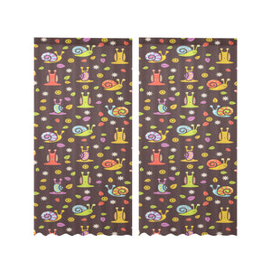 Snail Pattern Print Design 02 Gauze Curtain