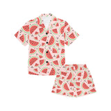 Watermelon pattern Kids' Boys' Girls' V-Neck Short Pajama Set