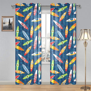 Surfboard Pattern Print Design 01 Gauze Curtain