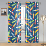 Surfboard Pattern Print Design 01 Gauze Curtain