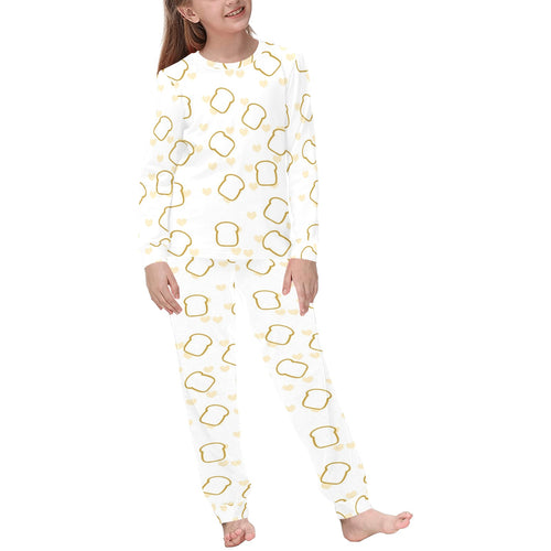 Bread Toast Pattern Print Design 01 Kids' Boys' Girls' All Over Print Pajama Set