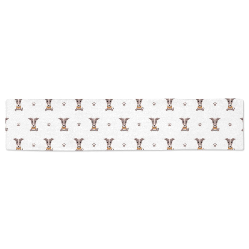 Greyhound Pattern Print Design 05 Table Runner