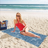 Hand drawn sailboat pattern Beach Towel