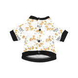 Cute beagle dog pattern background All Over Print Pet Dog Round Neck Fuzzy Shirt
