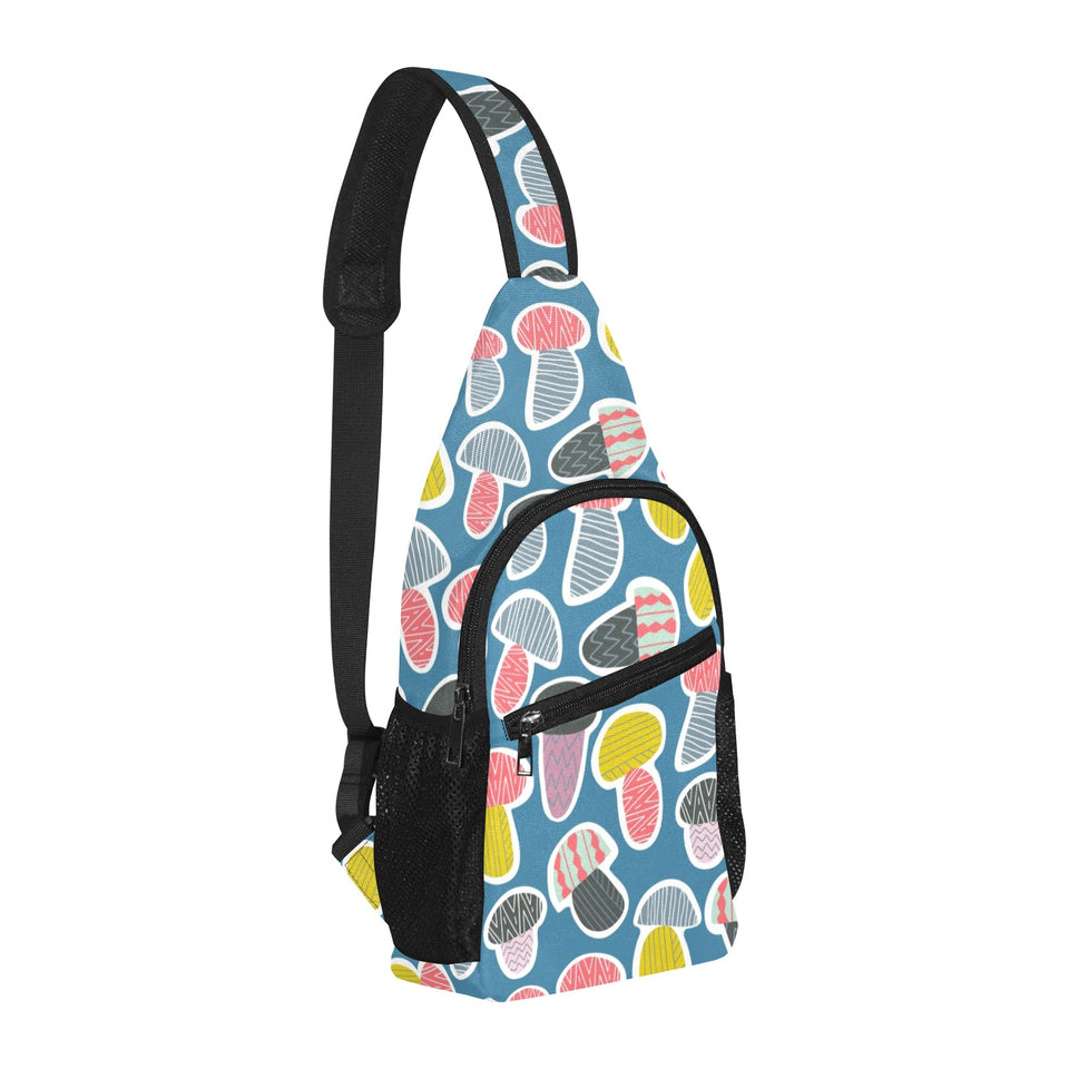 Colorful mushroom design pattern All Over Print Chest Bag