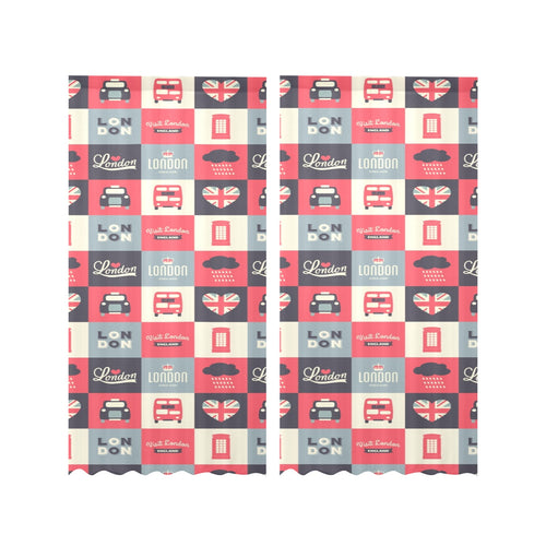 British Pattern Print Design 05 Gauze Curtain