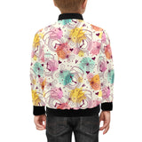 Clock butterfly pattern Kids' Boys' Girls' Bomber Jacket