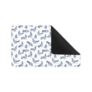 Pigeon Pattern Print Design 03 Doormat