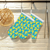 Duck Pattern Print Design 04 Heat Resistant Oven Mitts