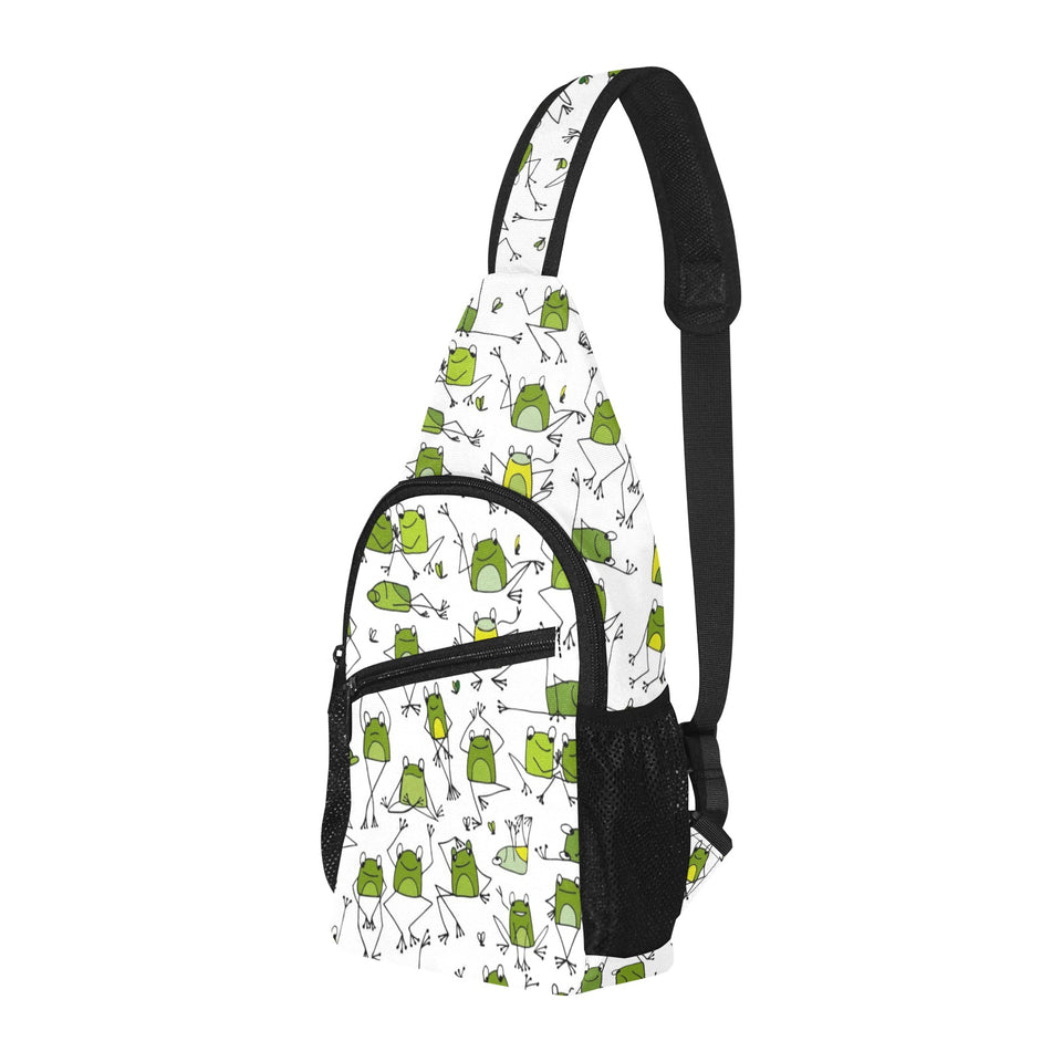 Sketch funny frog pattern All Over Print Chest Bag