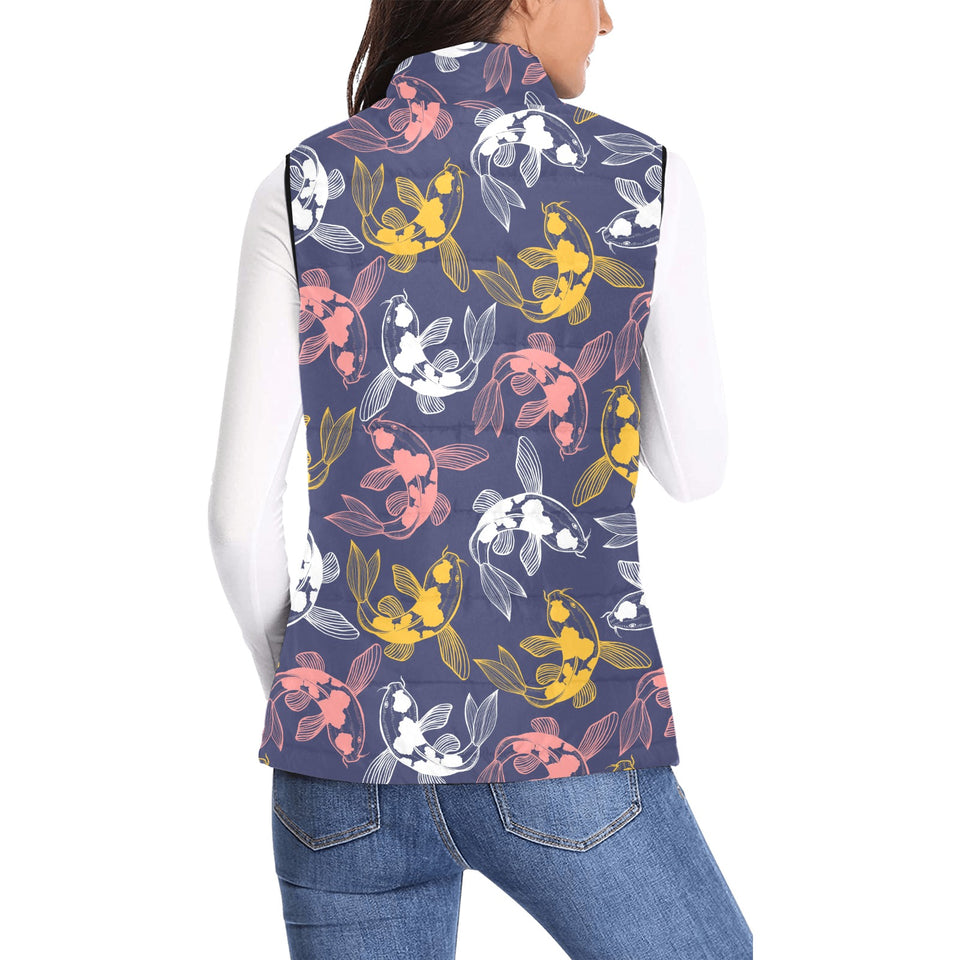 Koi Fish Carp Fish pattern Women's Padded Vest
