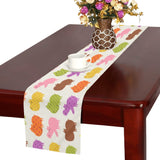 Hippopotamus Pattern Print Design 01 Table Runner