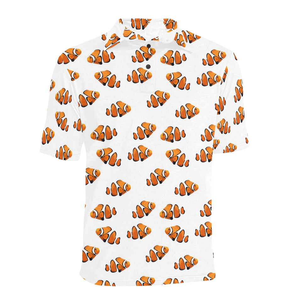 Clown Fish Pattern Print Design 03 Men's All Over Print Polo Shirt