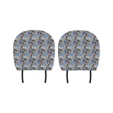 Skate Board Pattern Print Design 03 Car Headrest Cover