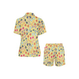 Sun Glasses Pattern Print Design 05 Women's V-Neck Short Pajama Set
