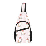 Cute Shiba Inu Dog Apple pattern All Over Print Chest Bag