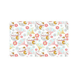 Maneki neko cat fan sakura Doormat
