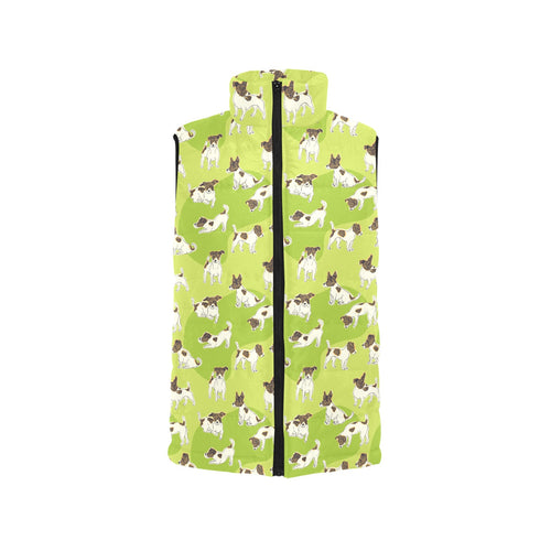 Jack Russel Pattern Print Design 01 Men's Padded Vest