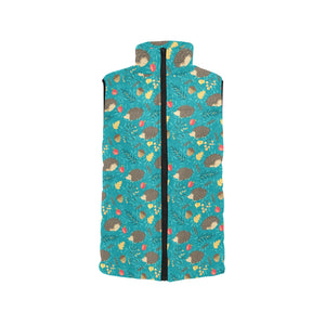 Hedgehog Pattern Print Design 01 Men's Padded Vest