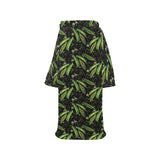 Green Peas Pattern Print Design 02 Blanket Robe with Sleeves