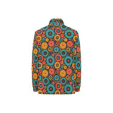 Gear Pattern Print Design 01 Women's Long Sleeve Polo Shirt