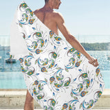 Peacock feather pattern Beach Towel