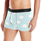 White cute hamsters heart pattern Men's All Over Print Boxer Briefs Men's Underwear