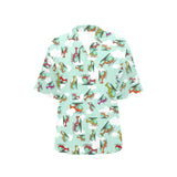 Helicopter design pattern Women's All Over Print Hawaiian Shirt