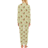 Yorkshire Terrier Pattern Print Design 01 Women's All Over Print Pajama Set