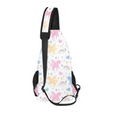 colorful unicorn rainbow heart pattern All Over Print Chest Bag