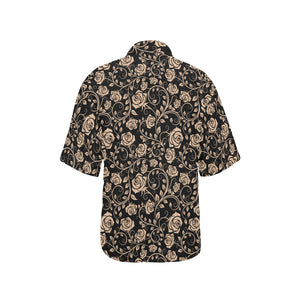 Rose Pattern Print Design 04 Women's All Over Print Hawaiian Shirt