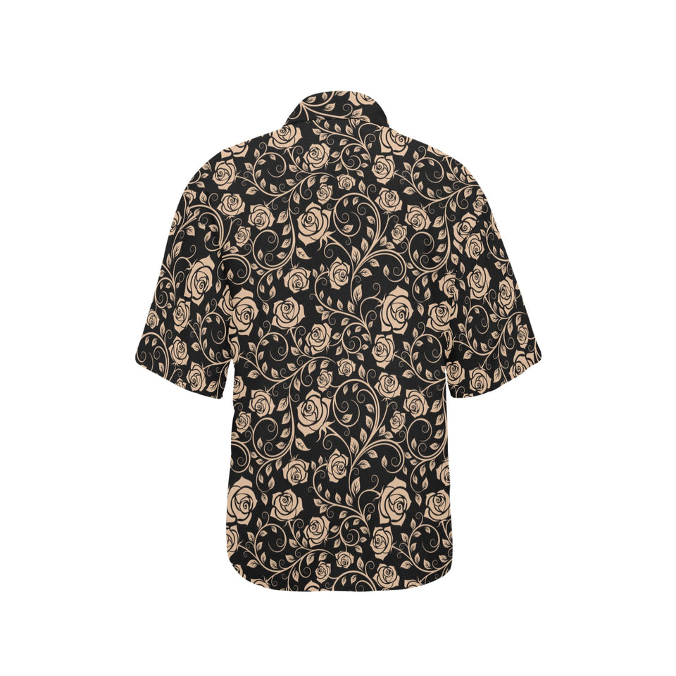 Rose Pattern Print Design 04 Women's All Over Print Hawaiian Shirt