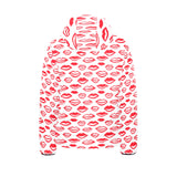 Lips Pattern Print Design 05 Kids' Boys' Girls' Padded Hooded Jacket