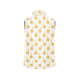 Pancake Pattern Print Design 05 Women's Padded Vest