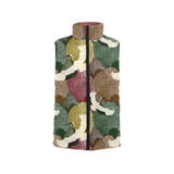 Japanese cranes flying forest dot pattern Women's Padded Vest