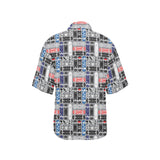 Skate Board Pattern Print Design 04 Women's All Over Print Hawaiian Shirt