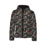 Eagle Pattern Print Design 04 Kids' Boys' Girls' Padded Hooded Jacket