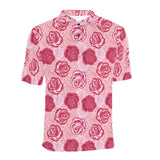 Rose Pattern Print Design 02 Men's All Over Print Polo Shirt