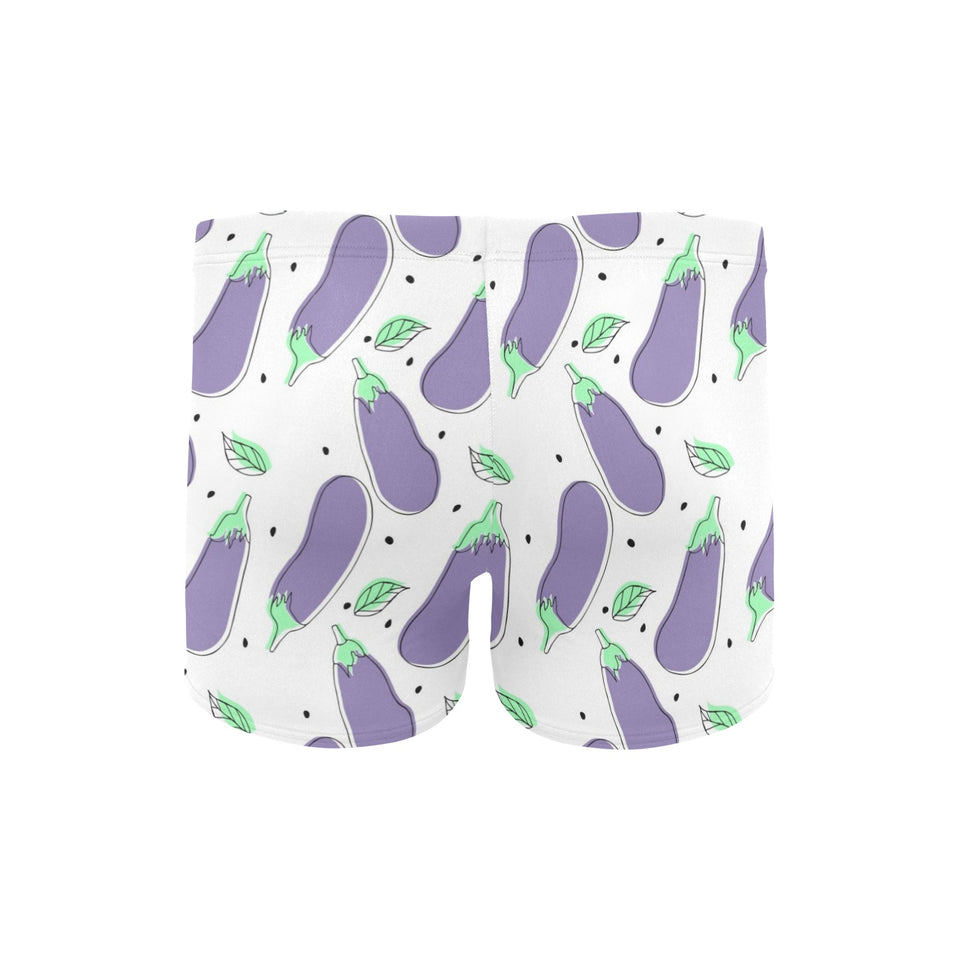 Eggplant Pattern Print Design 05 Men's Swimming Trunks