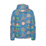 Darts Pattern Print Design 02 Kids' Boys' Girls' Padded Hooded Jacket