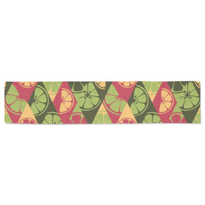 Cool Geometric lime pattern Table Runner