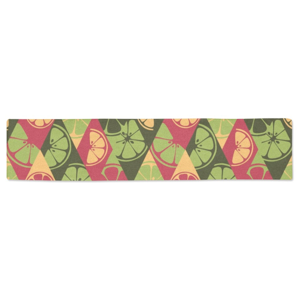Cool Geometric lime pattern Table Runner