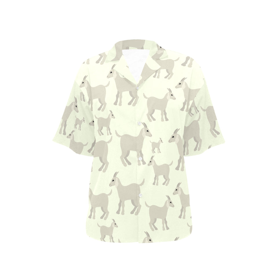 Little young goat pattern Women's All Over Print Hawaiian Shirt
